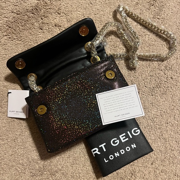 Kurt Geiger London Mini Brixton Crossbody Bag in Shimmering Metallic Sequin NWT - Picture 14 of 16